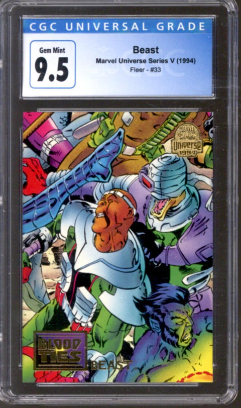 1994 Beast Marvel Universe Series V Fleer #33 CGC 9.5 *4175734046*