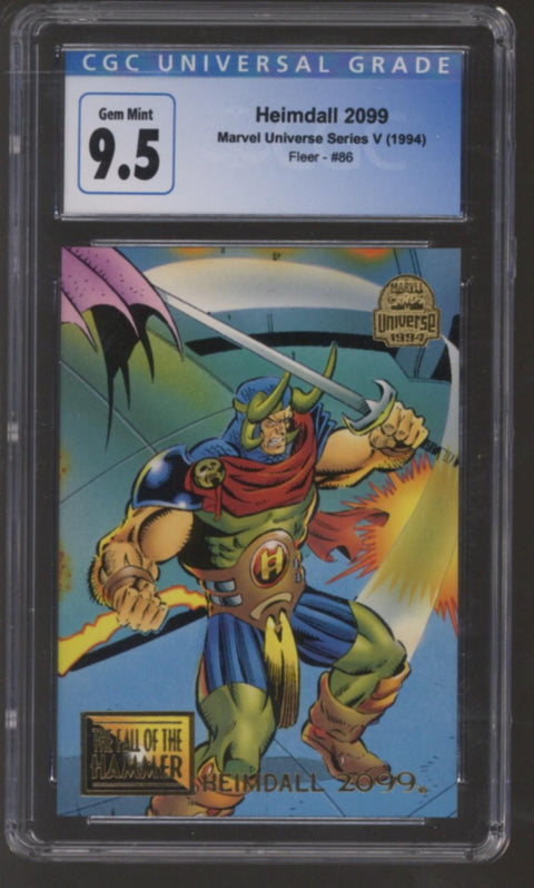 1994 Heimdall 2099 Marvel Universe Series V Fleer #86 CGC 9.5 *4175734100*