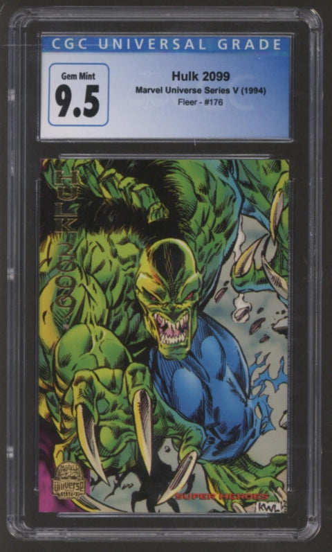 1994 Hulk 2099 Marvel Universe Series V Fleer #176 CGC 9.5 *4175734195*