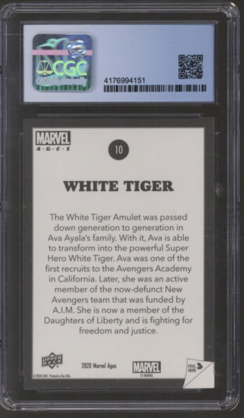 2020 White Tiger Marvel Ages Upper Deck #10 Low Series Sticker CGC 9.5 *4176994151*