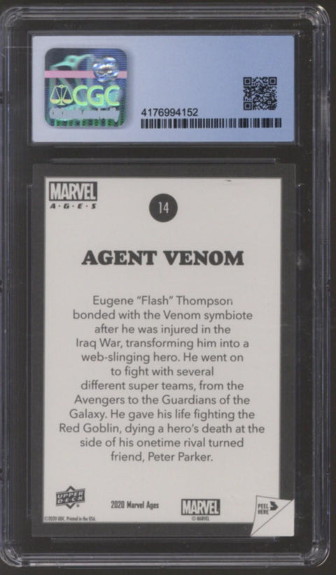 2020 Agent Venom Marvel Ages Upper Deck #14 Low Series Sticker CGC 9.5 *4176994152*