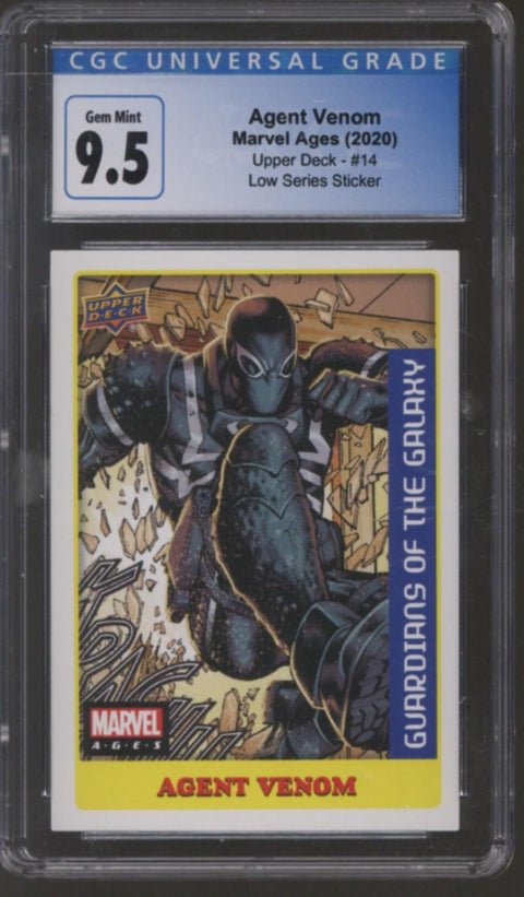 2020 Agent Venom Marvel Ages Upper Deck #14 Low Series Sticker CGC 9.5 *4176994152*