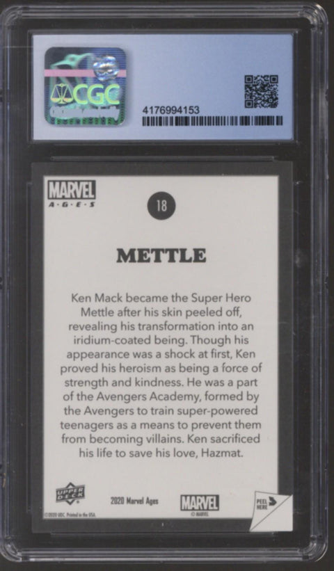 2020 Mettle Marvel Ages Upper Deck #18 Low Series Sticker CGC 9.5 *4176994153*