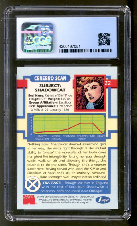 1992 Shadowcat X-Men Series I Impel #22 CGC 9.5 *4200497051*