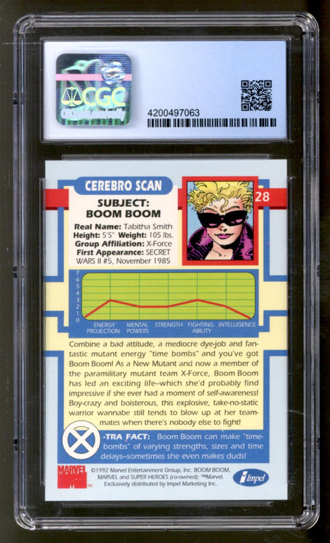 1992 Boom Boom X-Men Series I Impel #28  CGC 9.5  *4200497063*