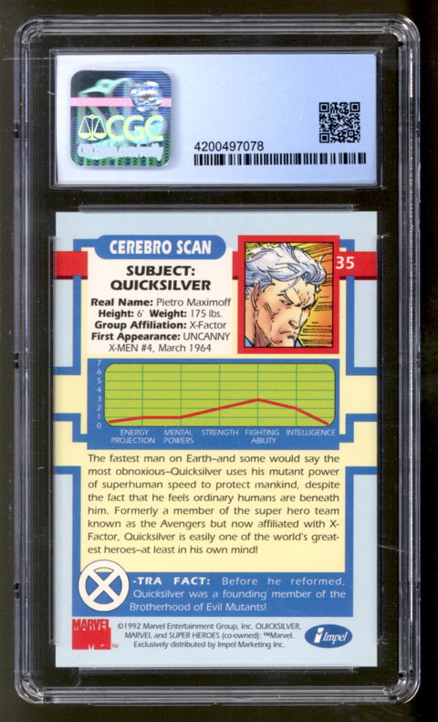 1992 Quicksilver X-Men Series I Impel #35 CGC 9.5 *4200497078*