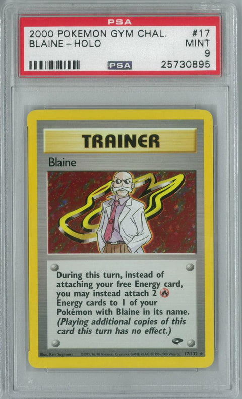 Pokemon Gym Challenge Blaine 17/132 PSA 9