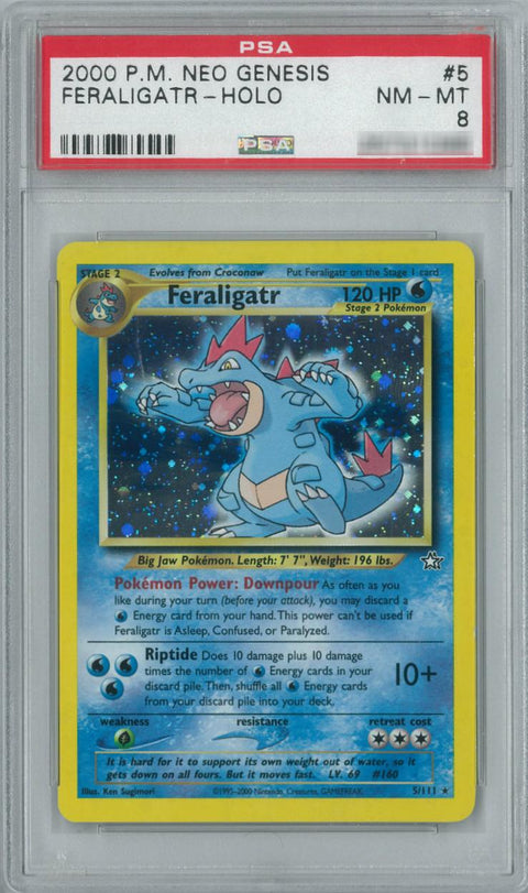 Pokemon Neo Genesis Feraligatr 5/111 PSA 8