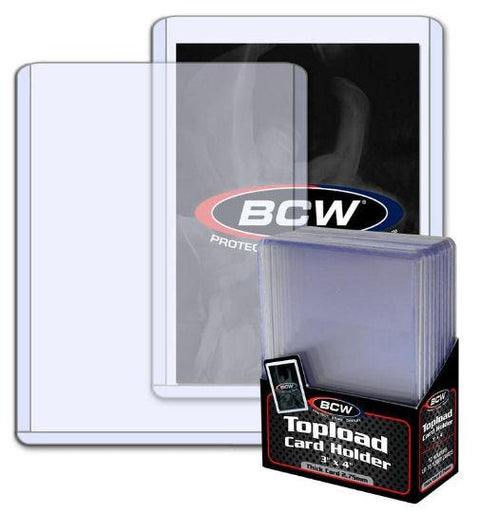 BCW 3x4 Thick 197pt. Toploader 10-Count Pack