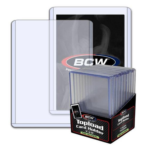 BCW 3x4 Thick 240pt. Toploader 50-Pack Case (500 Count)