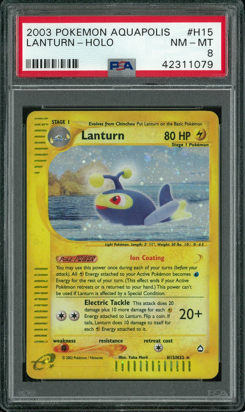 Pokemon Aquapolis Lanturn H15/H32 PSA 8