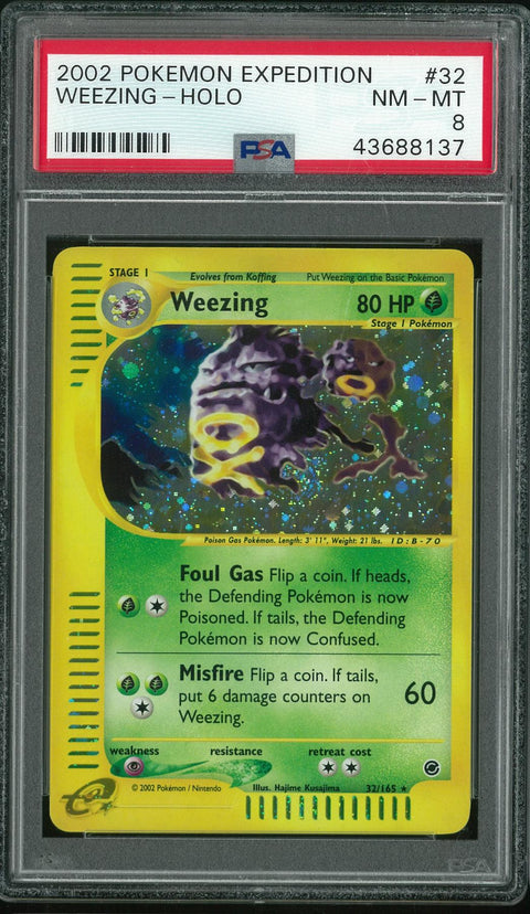 Pokemon Expedition Weezing 32/165 PSA 8