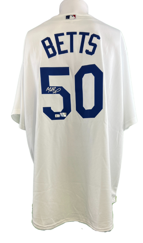 Mookie Betts Autographed Nike White Los Angeles Dodgers MLB Jersey