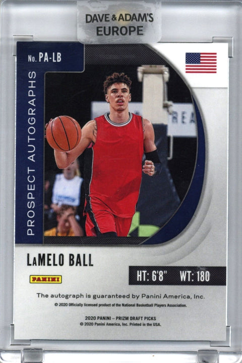 2020 Panini Prizm Draft Picks LaMelo Ball Rookie Auto #PA-LB