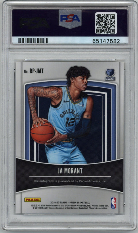 2019/20 Panini Prizm Ja Morant Auto Card #RP-JMT PSA 10