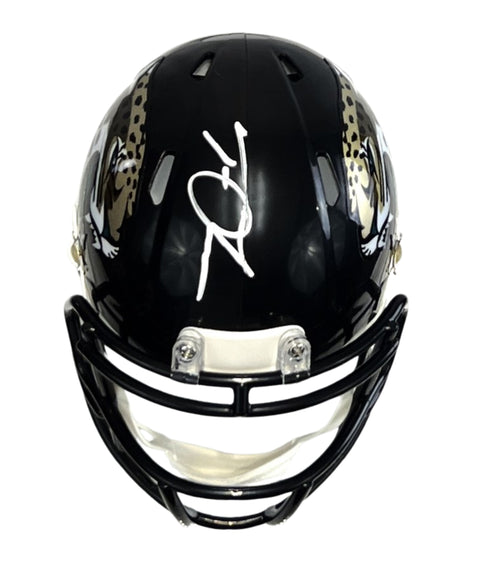 Trevor Lawrence Autographed Jacksonville Jaguars Black Flash Mini Helmet