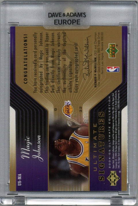 2004/05 Upper Deck Ultimate Collection Magic Johnson Auto Card #US-MA