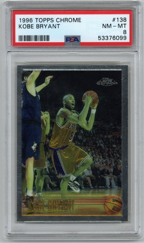 1996 Topps Chrome Kobe Bryant #138 PSA 8