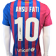 Ansu Fati #10 Autographed Nike FCB Soccer Jersey