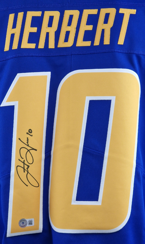 Justin Herbert #10 Autographed Los Angeles Chargers Nike Jersey