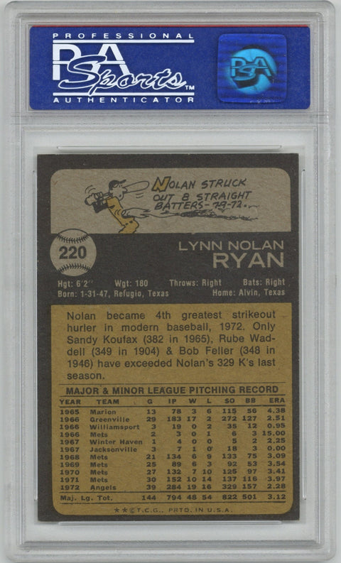 1973 Topps #220 Nolan Ryan Topps PSA 8