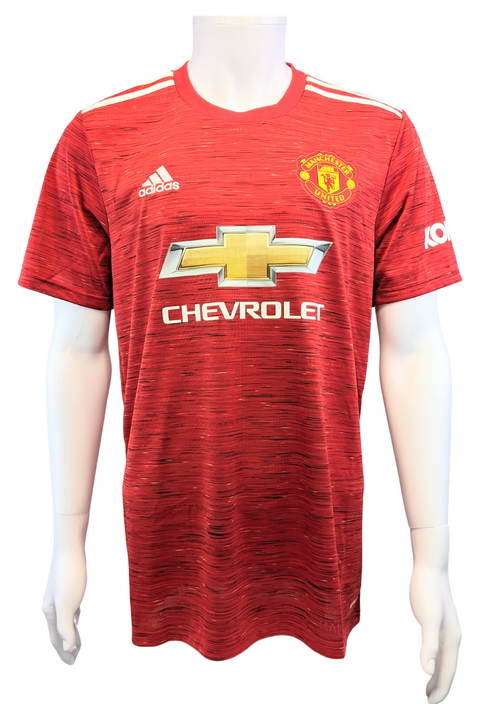 David Beckham #7 Autographed 2020/21 Manchester United Adidas Red Jersey