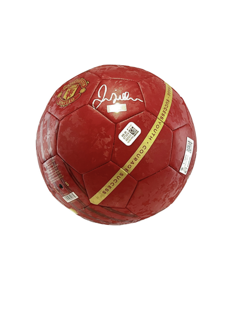 David Beckham Autographed Adidas Manchester United Red Soccer Ball