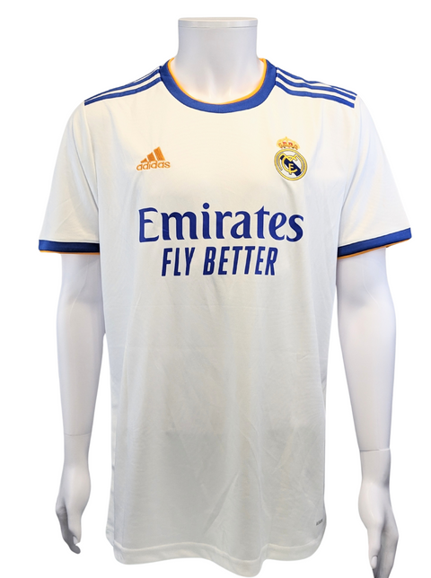 Karim Benzema #9 Autographed Adidas Real Madrid White & Blue Jersey