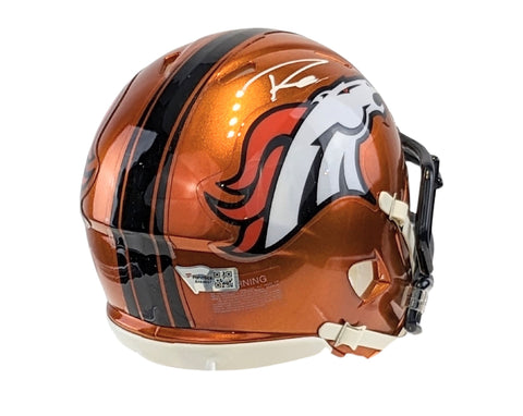 Russell Wilson Autographed Denver Broncos Flash Mini Helmet