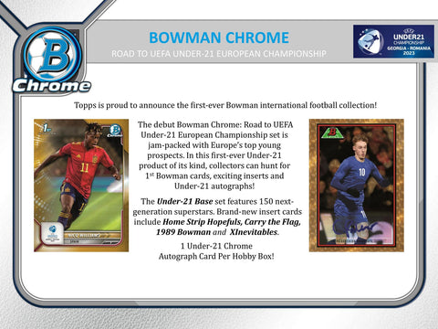 2022 Bowman Chrome Road to UEFA Under-21 European Championship Soccer Hobby