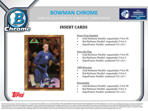 2022 Bowman Chrome Road to UEFA Under-21 European Championship Soccer LITE