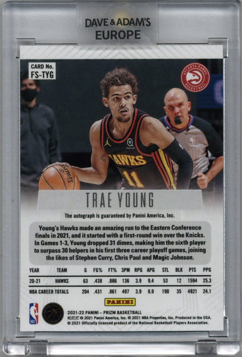 2021/22 Panini Prizm Trae Young Auto Card #FS-TYG