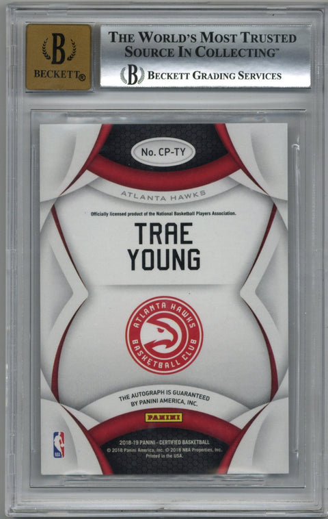 2018/19 Panini Certified Trae Young Auto Card #CP-TY BGS 9