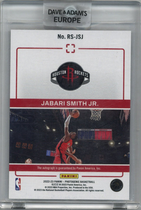 2022/23 Panini Photogenic Jabari Smith Jr. Auto Card 26/75 #RS-JSJ