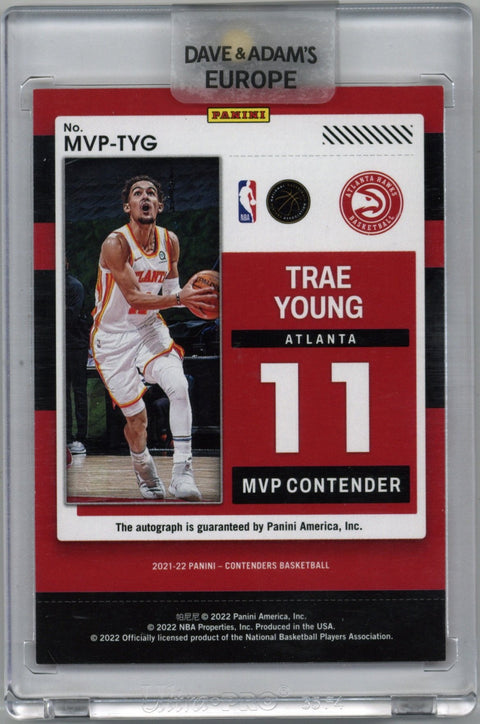 2021/22 Panini Contenders Trae Young MVP Auto Card #MVP-TYG 11/25