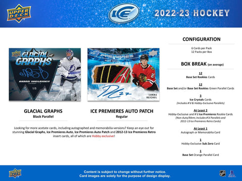 2022/23 Upper Deck Ice Hockey Hobby