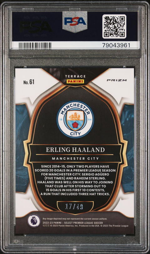 2022-23 PANINI SELECT PREMIER LEAGUE 61 ERLING HAALAND TIE-DYE PSA 10 79043961