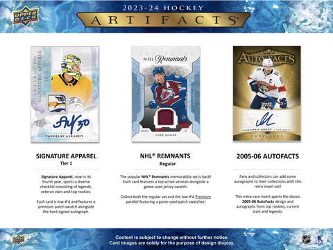 2023/24 Upper Deck Artifacts Hockey Hobby