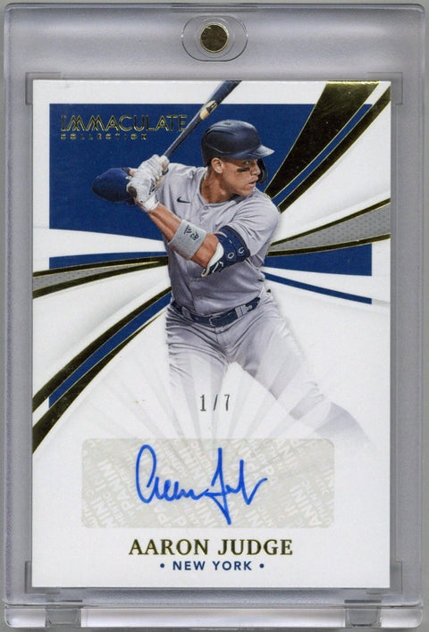 2021 Panini Immaculate Collection Aaron Judge Auto Card #IS-AJ 1/7