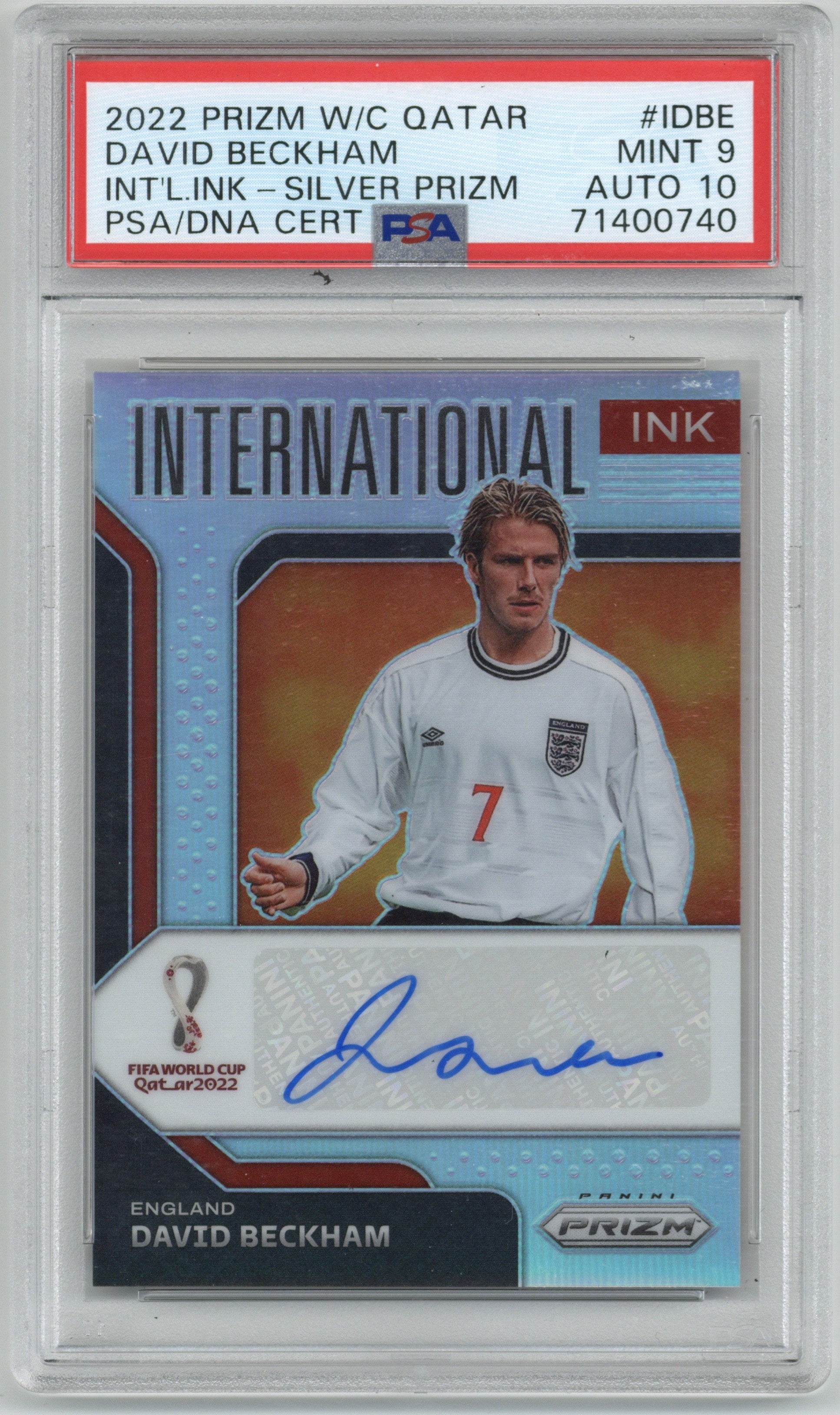2022 Panini W杯 Prizm ベッカム 直筆サインカード Auto 2022 Panini Prizm worldcup ベッカム 直筆サインカード