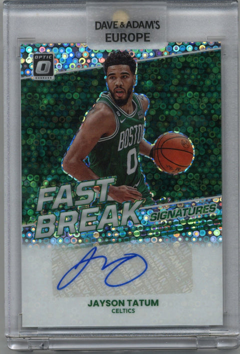 2022/23 Panini Donruss Optic Jayson Tatum Fast break Auto Card #FBS-JYT