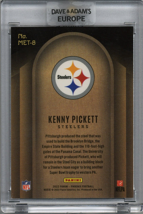 2022 Panini Phoenix Kenny Pickett Metropolis Card #MET-8