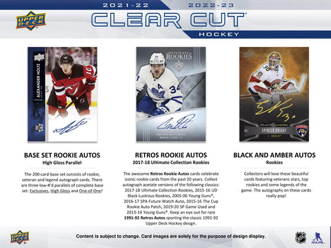 2022/23 Upper Deck Clear Cut Hockey Hobby