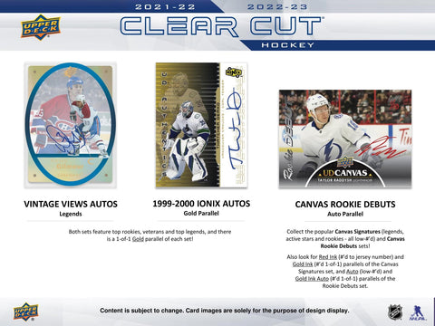 2022/23 Upper Deck Clear Cut Hockey Hobby