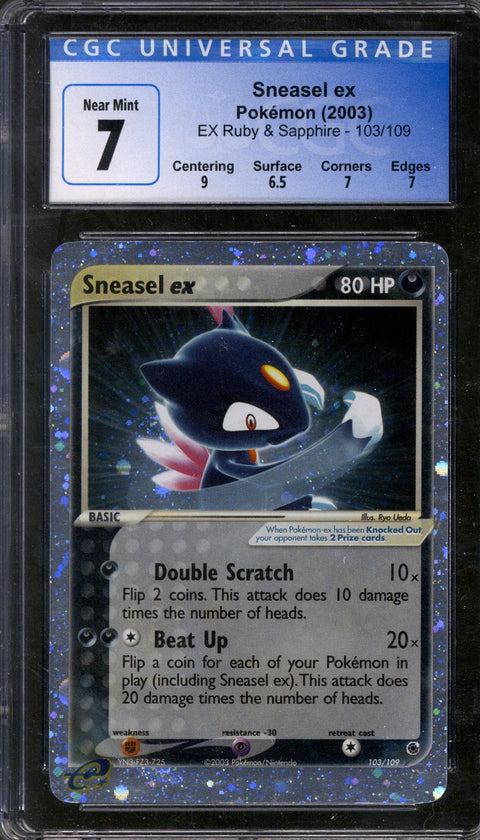 Pokemon Ex Ruby & Sapphire Sneasel ex 103/109 CGC 7