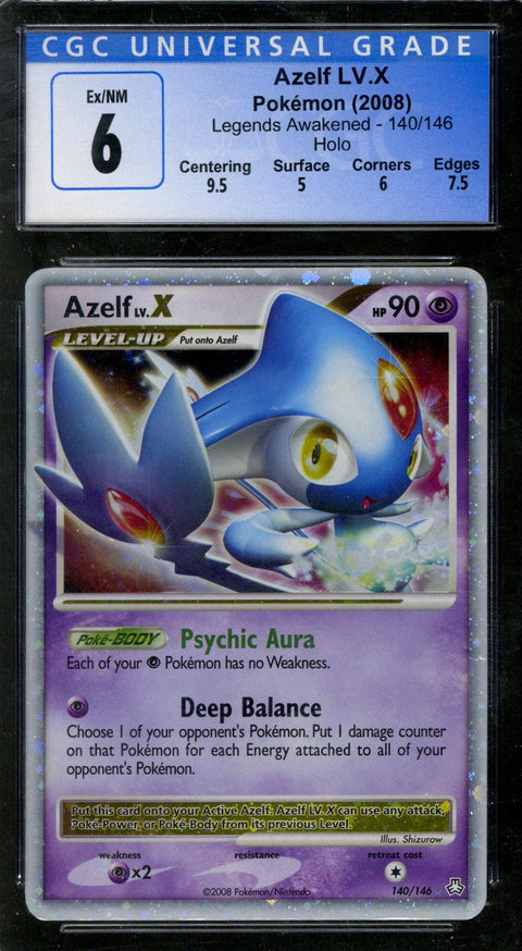 Pokemon Legends Awakened Azelf LV. X 140/146 CGC 6