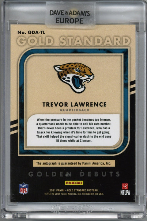 2021 Panini Gold Standard Trevor Lawrence Auto Card 08/10