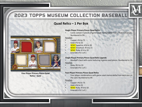 2023 Topps Museum Collection Baseball Hobby