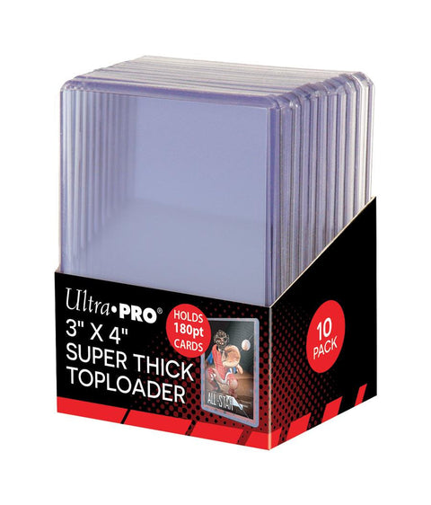 Ultra Pro 3x4 Memorabilia Sized 180pt. Toploaders (10 Count Pack)