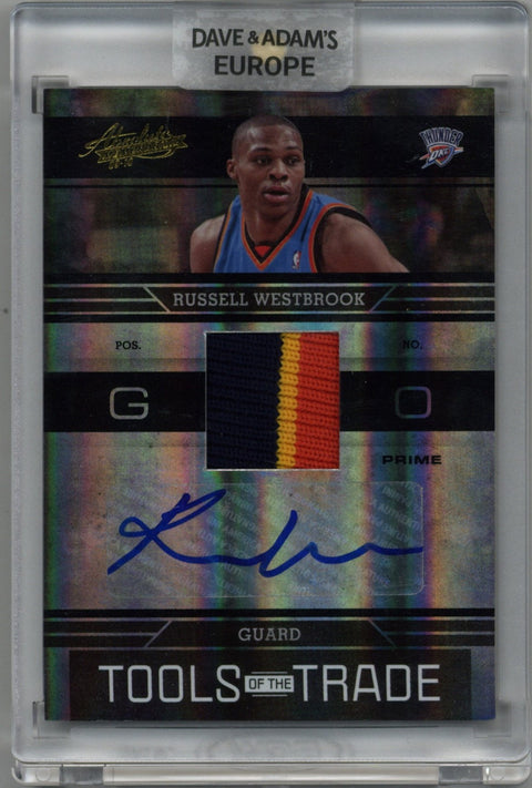 2009/10 Panini Absolute Memorabilia Russell Westbrook Tools of the Trade Patch Auto Card #20 05/10